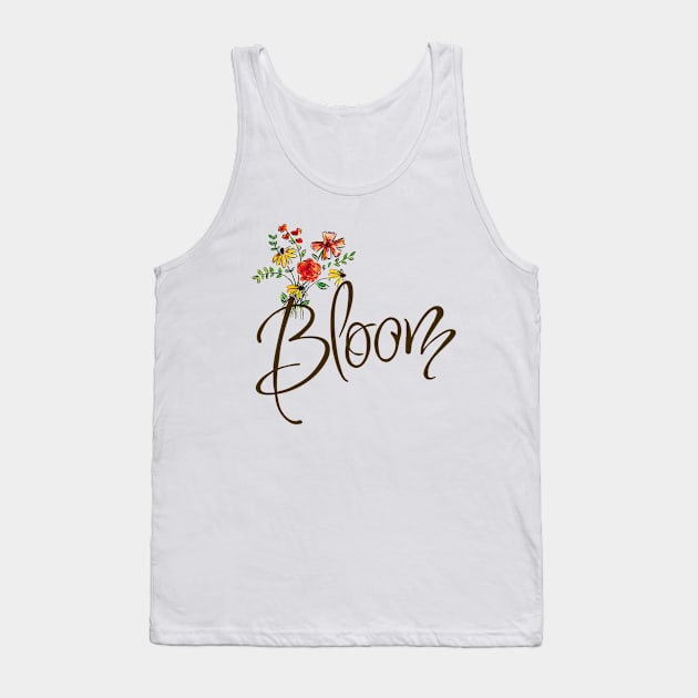 Bloom Hippie Flower Tank Top by Raul Caldwell